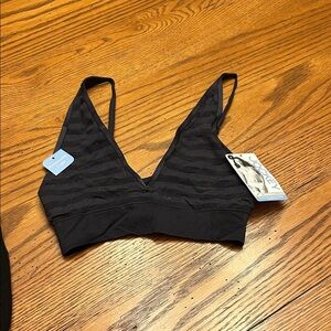 Jockey Black Striped Print Bralette